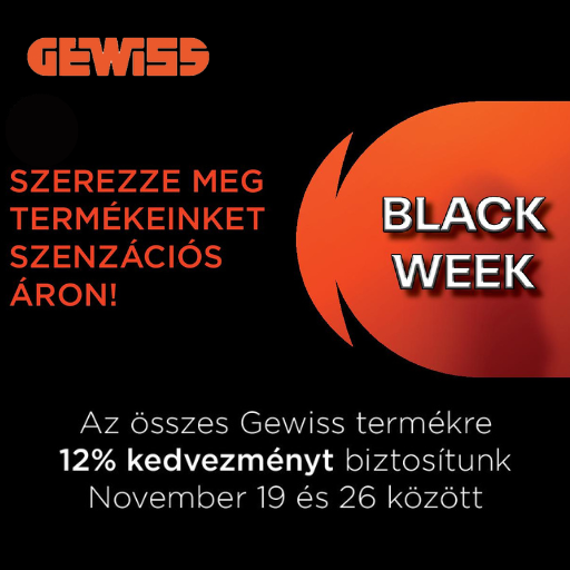 GEWISS Black WEEK Akció